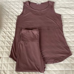 Kindred Bravely Maternity Pajamas Dusty Mauve Size Small